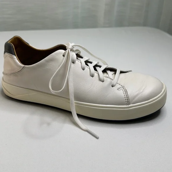OluKai White Leather Golf Shoes for Men size 8 - Picture 4 of 13